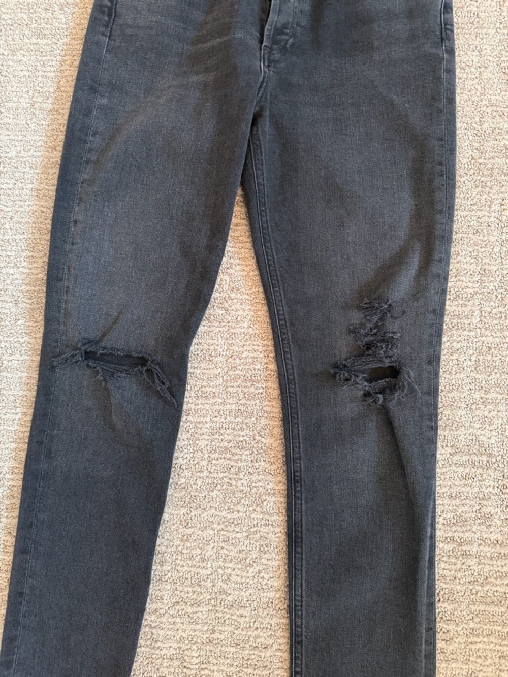 AGOLDE Womens Slighty Distressed Black Slim Jean - Picture 5 of 6